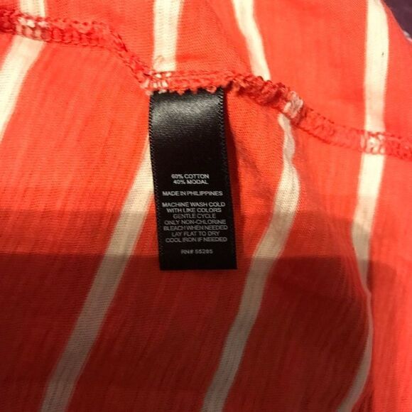 Express Coral & White Striped Half Sleeve Dress XS - Picture 7 of 11